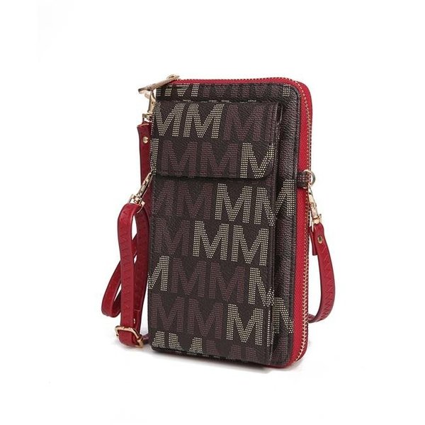 Mkf Collection By Mia K MKF Collection by Mia K MKF-MU6391RD Cossetta Cell Phone Crossbody Wallet; Red MKF-MU6391RD